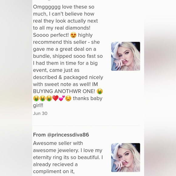 18k Eternity Swarovski diamond ring - Picture 10 of 10